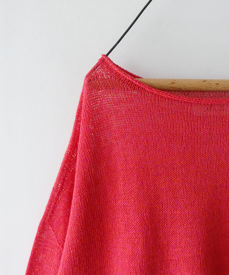 ichiAntiquités 1100960 Cotton Linen Wholegarment Knit Pullover / 3 COLORS