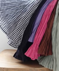 i c h i  221223  Cotton Voile Crinkle Skirt  / 6 COLORS