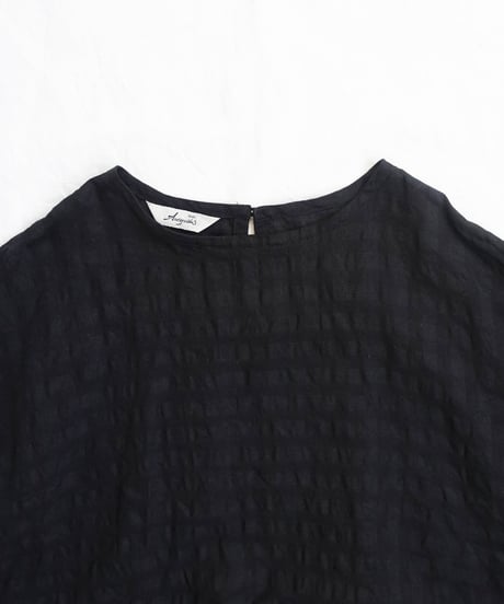 ichiAntiquités 1101107 Linen Cotton Gingham Check Pullover / 3 COLORS