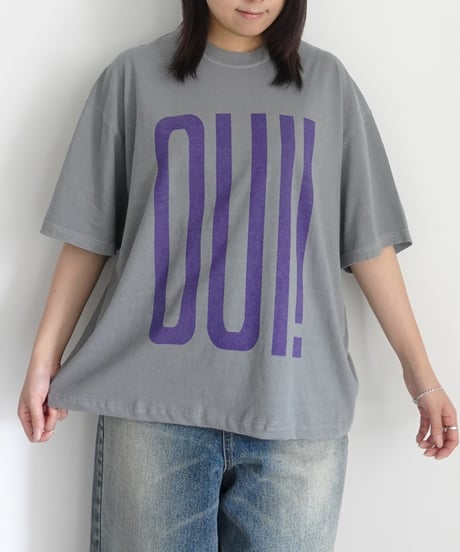 i c h i  260151 "OUI / NON" Pigment Over T Shirt / 4 COLORS