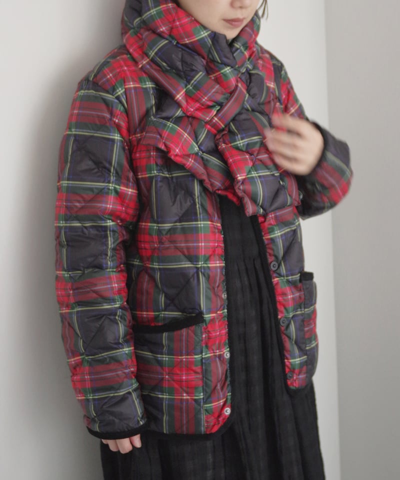 TAION 赤・緑チェック ダウンジャケット TAION 赤・緑チェック ダウンジャケット 1000395]【保存袋付き】ICHI
