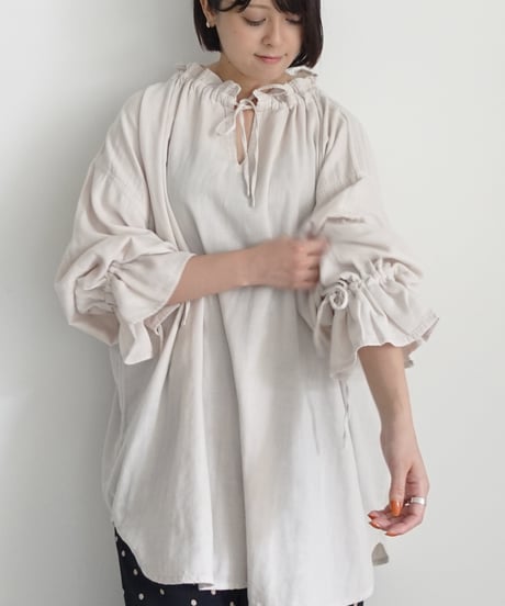 i c h i  241040  Organic Cotton Over Blouse / 2 COLORS