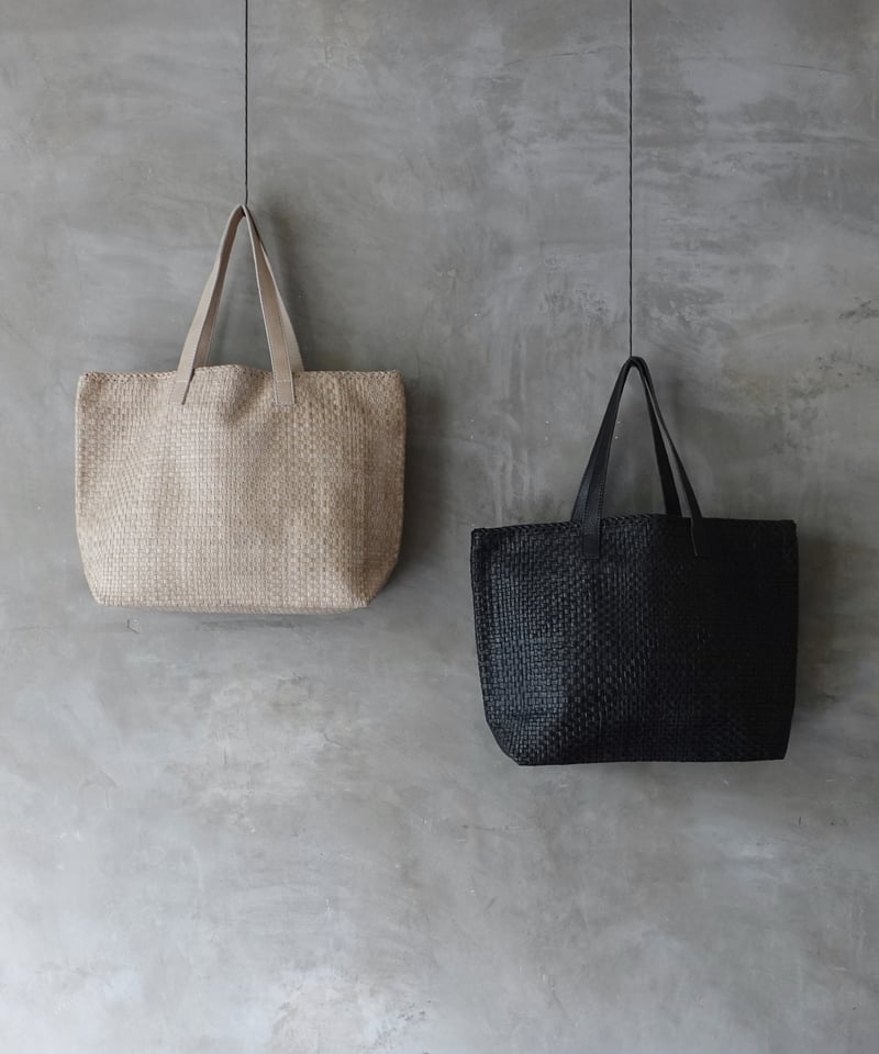 KYUCA KY0336 Soft Leather Mesh Big Tote / 2 C
