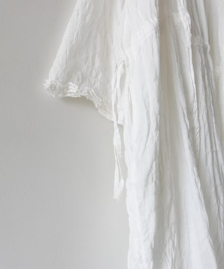 i c h i 251107 Shirring Cloth Long Cardigan / A : WHITE