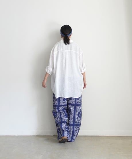 i c h i 251209 Relax Linen Shirt / 5 COLORS : WHITE・YELLOW・PINK