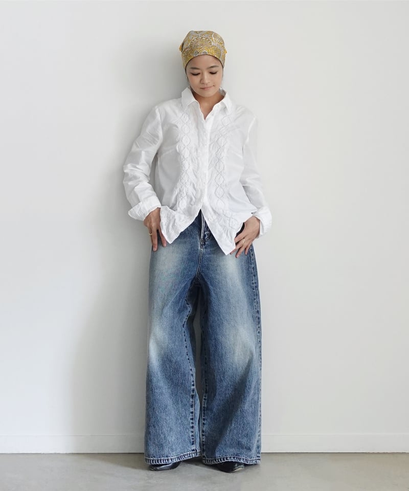 i c h i 230430 DENIM Wide Pants / A : LIGHT・2
