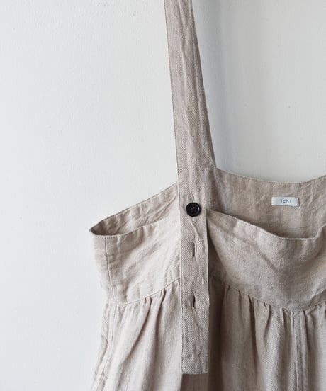 【 ONLINE LIMITED 】i c h i  250122  Linen Salopette / 2 COLORS