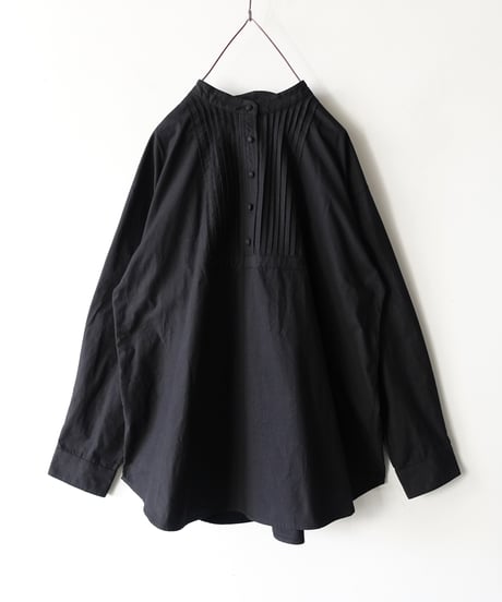 i c h i 250607 Pin Tuck Cotton Shirt / 3 COLORS