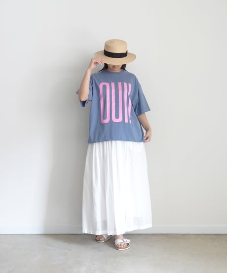 i c h i  260151 "OUI / NON" Pigment Over T Shirt / 4 COLORS