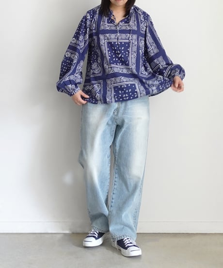 i c h i  251103  Bandana Print Blouse  / B : BANDANA