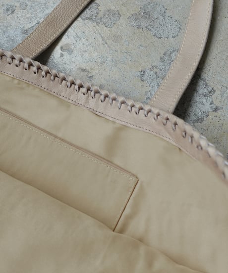 KYUCA KY0336 Soft Leather Mesh  Big Tote  / 2 COLORS