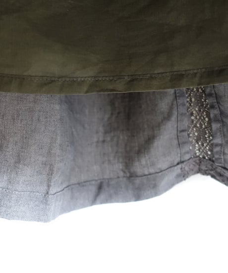 【 LIMITED COLLECTION 】Antiquités noir  800403  Linen Lace Skirt / 2 COLORS