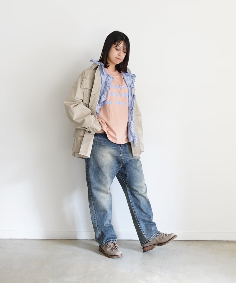 i c h i 241230 Denim Sarrouel Pants / A : LIGH