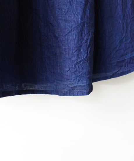 ichiAntiquités 1100922 INDIGO Linen Skirt / 2 COLORS