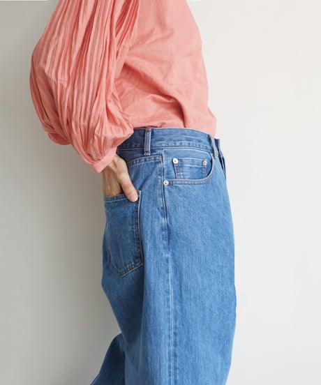 i c h i  211031-1  DENIM Loose 5 Pocket Pants / A : INDIGO LIGHT