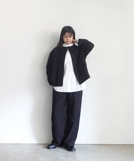 i c h i 250607 Pin Tuck Cotton Shirt / 3 COLORS