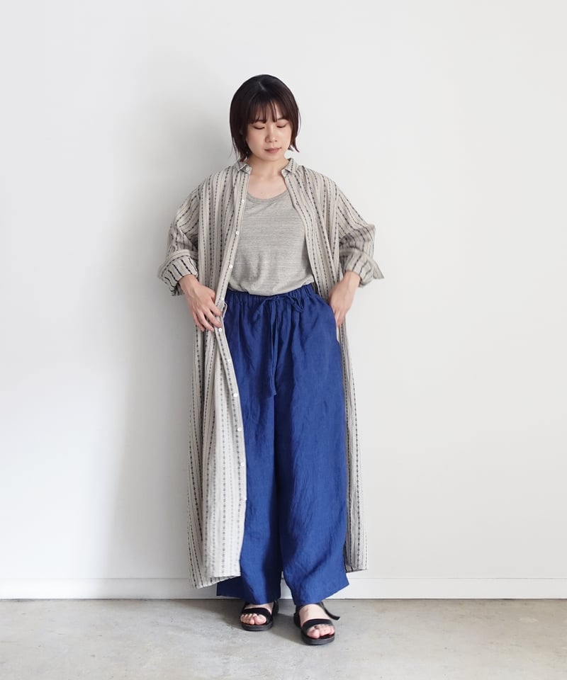 ichiAntiquités 1001117 INDIGO Linen Relax Pant