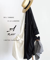 【 LIMITED COLLECTION 】Antiquités noir  801209 Linen Long Robe Cardigan / B : BLACK