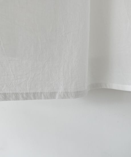 i c h i  251217  Cotton Gather Skirt / A : WHITE