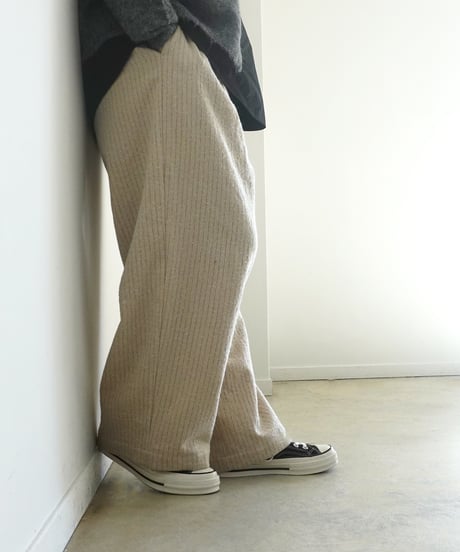 i c h i  250715 Pin Stripe Relax Pants / 2 COLORS