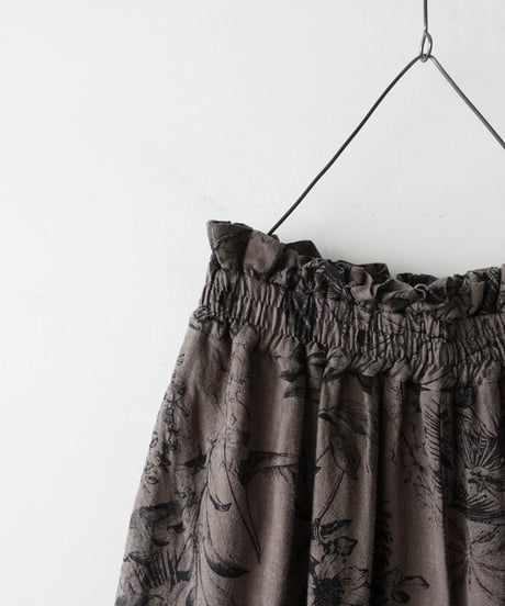 ichiAntiquités 1101125 Rayon Linen Botanical Print Relax Pants / 2 COLORS