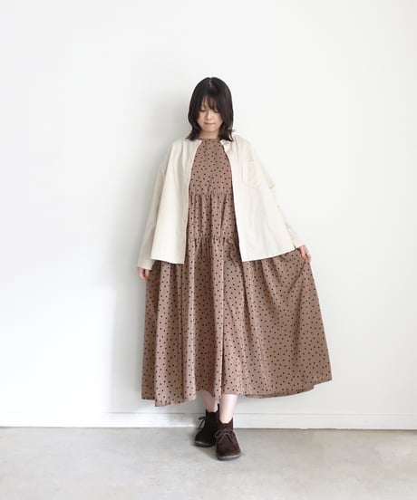i c h i  251028  DOTS Tiered Dress / 2 COLORS