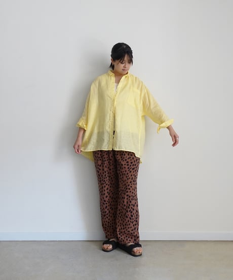 i c h i 251209 Relax Linen Shirt / 5 COLORS : WHITE・YELLOW・PINK