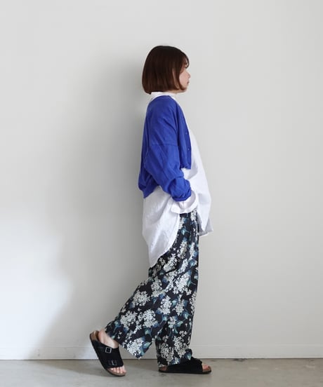 【 ONLINE LIMITED 】Antiquités 1000631 Linen Vacances Over Shirt / 2 COLORS