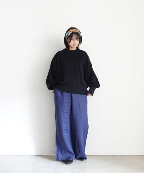 i c h i  251033  Linen Relax Pants / D : NAVY