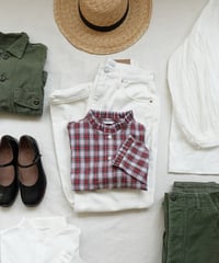 i c h i  231012  DENIM 5 Pocket Pants / C : WHITE