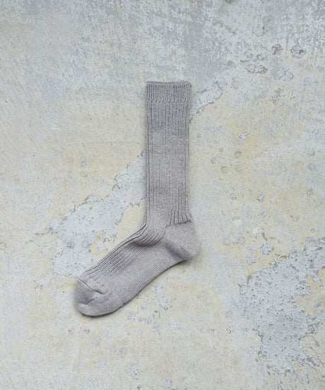 LOITER L019 Linen Color Rib Socks / 4 COLORS : GREEN・BLUE・GRAY・CHOCOLATE