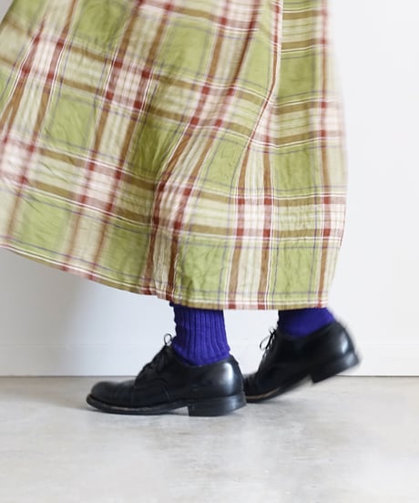 LOITER L019 Linen Color Rib Socks / 3 COLORS : SMOKE PINK・ORANGE・PURPLE