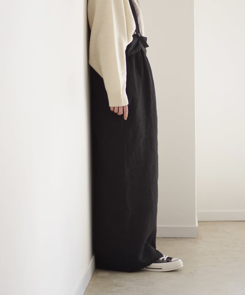 現行品⭐︎定価19,800円 ichi イチ　リネンサロペット　黒 ichi｜Linen Salopette - ichi Antiquités(イチアンティークス