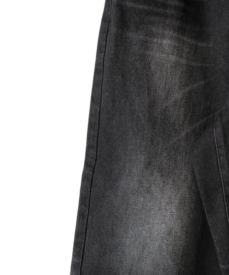 i c h i  230430  DENIM Wide Pants / D : BLACK・2 size