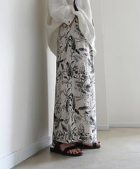 ichiAntiquités 1101125 Rayon Linen Botanical Print Relax Pants / 2 COLORS