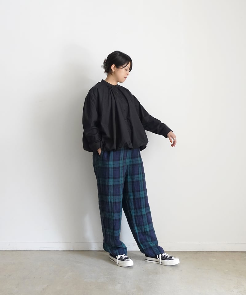 極美品　キャバン　長袖シャツ　コットン　ブロード　総柄　ボタニカル　ブラック　L 極美品 キャバン 長袖シャツ コットン ブロード 総柄 ボタニカル
