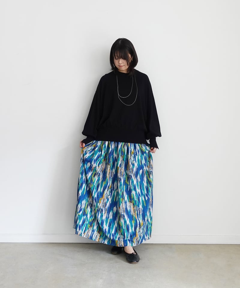 i c h i 251012 Painted Pattern Skirt / 2 COLORS