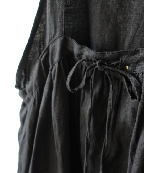 【 LIMITED COLLECTION 】Antiquités noir  1000409  Linen Apron Dress / 2 COLORS