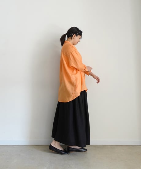 i c h i 251209 Relax Linen Shirt / 5 COLORS : ORANGE・GREEN