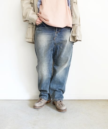 i c h i  241230 Denim Sarrouel Pants / A : LIGHT・2 SIZE