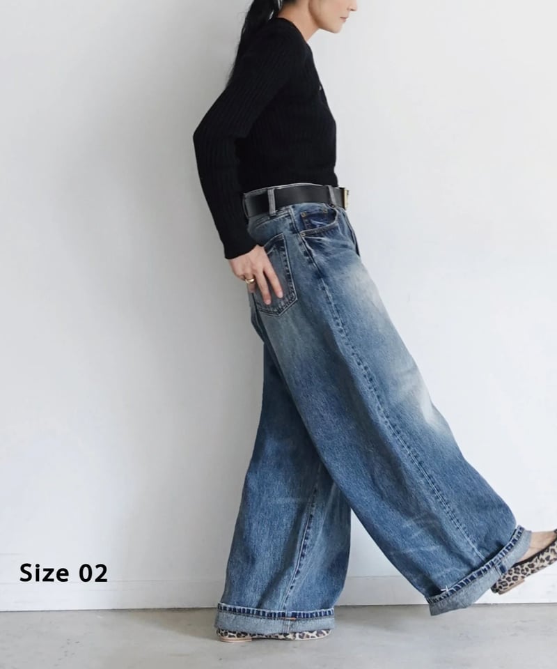 i c h i 230430 DENIM Wide Pants / A : LIGHT・2