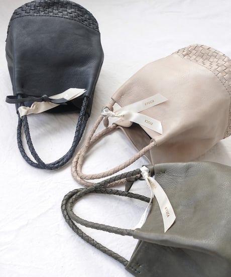 KYUCA  KY0351  Leather Medium Basket / ３COLORS