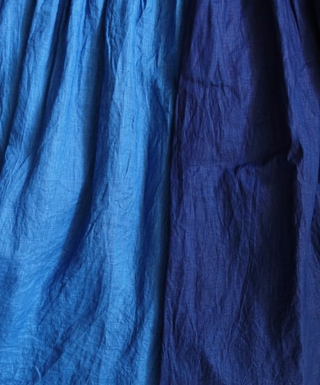 ichiAntiquités 1100922 INDIGO Linen Skirt / 2 COLORS