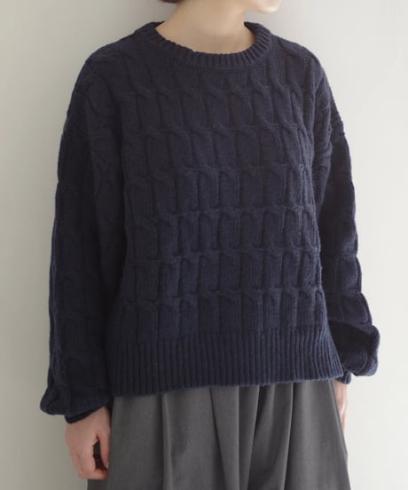 i c h i  250756 Cable Knit Pullover / 3 COLORS