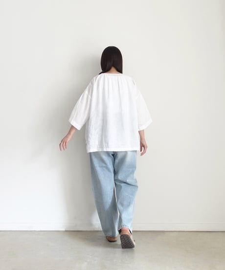 i c h i  241230 Denim Sarrouel Pants / C : SAXE BLUE・2 SIZE
