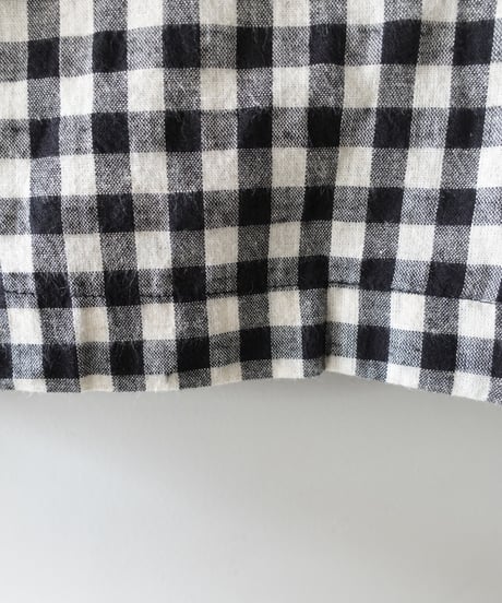 i c h i 250707 Cotton Linen Gingham Shirt / B: GINGHAM