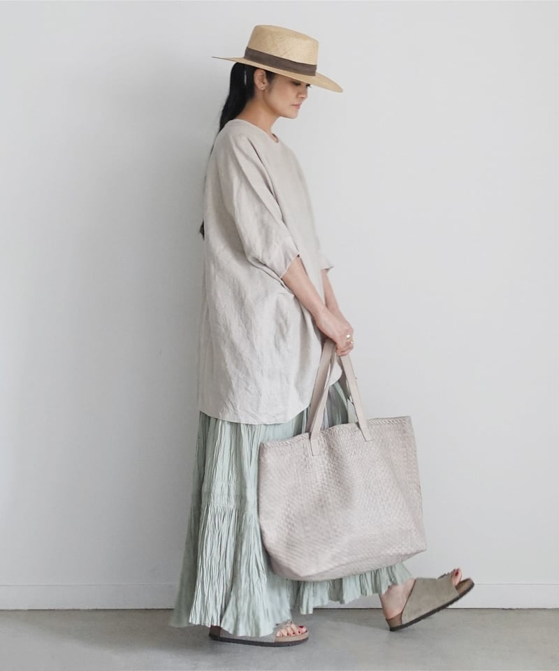 KYUCA KY0336 Soft Leather Mesh Big Tote / 2 C KYUCA KY0336 Soft Leather Mesh Big Tote / 2 C
