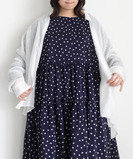 i c h i  251028  DOTS Tiered Dress / 2 COLORS