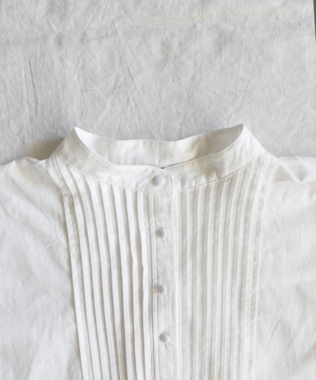 i c h i 250607 Pin Tuck Cotton Shirt / 3 COLORS
