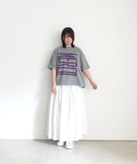 i c h i  251057  "MERCI!" Pigment Over T Shirt / 2 COLORS